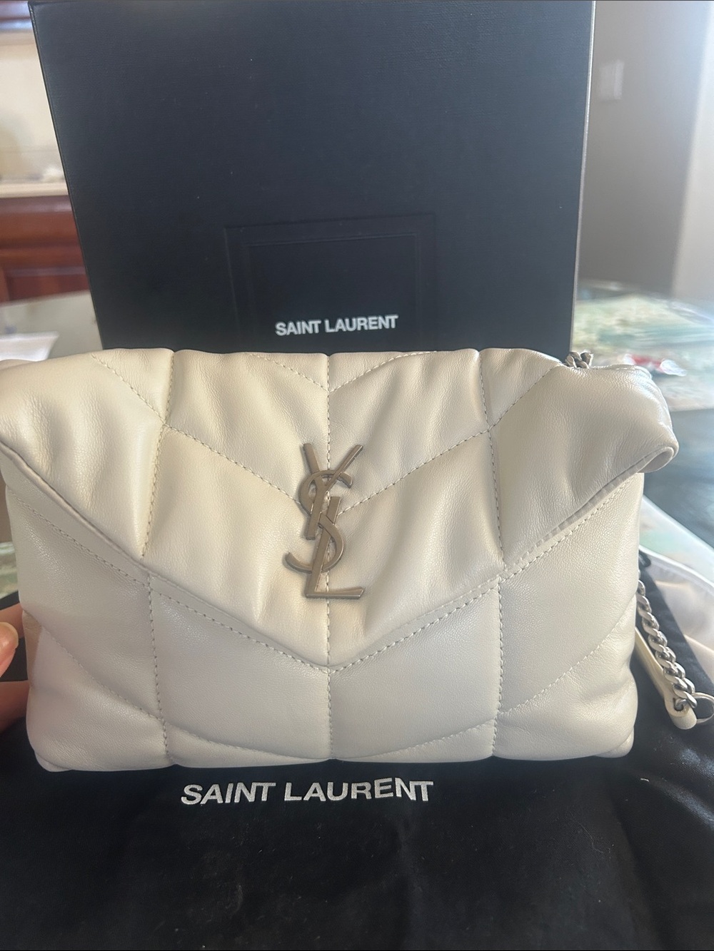 Saint Laurent Toy Puffer bag.